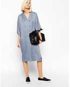 Asos White Silk Blend Kimono Dress - Lyst