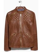 Violeta By Mango Biker Leather Jacket - Lyst