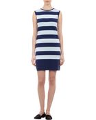 Barneys New York Stripe Sweater Dress - Lyst