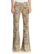 Free People Paisley Corduroy Pants - Lyst