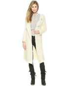 Free People Jagge Maxi Coat - Ivory - Lyst