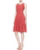 Oscar de la Renta Printed Aline Silk Chiffon Dress - Lyst