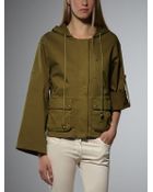 Patrizia Pepe Short Parka Jacket In Cotton - Lyst