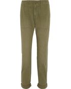 Current/Elliott The Army Buddy Cotton-Twill Straight-Leg Pants - Lyst