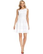 Ivanka Trump Sleeveless Eyelet Lace Dress - Lyst