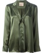 Erika Cavallini Semi Couture V-Neck Blouse - Lyst