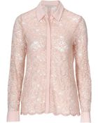 Stefanel Lace Blouse - Lyst