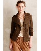 Saturday/sunday Loden Jacquard Moto Jacket - Lyst