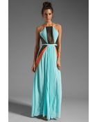 Suboo Pleated Maxi Dress in Mint - Lyst