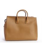 Prada Caramel Saffiano Leather Travel Tote - Lyst