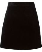 Saint Laurent Velvet A-line Skirt - Lyst