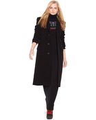Polo Ralph Lauren Velvet Collar Wool Blend Coat - Lyst