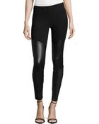 Donna Karan New York Leather/Jersey Leggings - Lyst