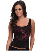 Affliction Ac Spraypaint Corset Tank - Lyst