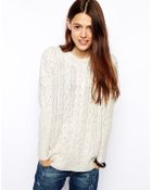 Asos Aran Jumper - Lyst