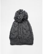Esprit Chunky Knit Bobble Beanie Hat - Lyst