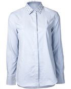Brunello Cucinelli Studded Collar Shirt - Lyst