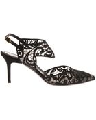 Nicholas Kirkwood Leda Black Slingback Embroidered Pumps - Lyst