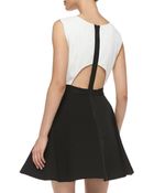Alice + Olivia Tobin Two-Tone Sleeveless Combo Dress - Lyst