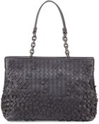 Bottega Veneta Woven Double-compartment Shoulder Bag - Lyst
