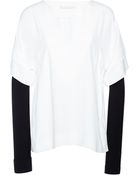 Antonio Berardi Satin Back Crepe Top - Lyst