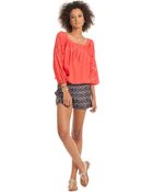 Trina Turk Silk Top - Lyst