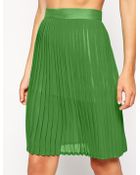 American Apparel Chiffon Pleated Midi Skirt - Lyst