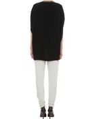 Helmut Lang Leather-Trim Cocoon Top - Lyst