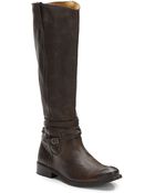 Frye Shirley Riding Plate Tall Leather Boots - Lyst