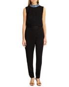 3.1 Phillip Lim Beaded-neck Crossover-front Jumpsuit - Lyst