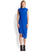 Acne Studios Pauli Draped Silk Dress - Lyst
