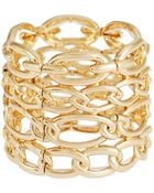 Cara Chain Link Stretch Bracelet - Lyst