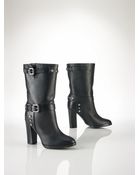 Polo Ralph Lauren Studded Leather Patrice Boot - Lyst