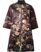 Antonio Marras Floral Print Zipped Coat - Lyst