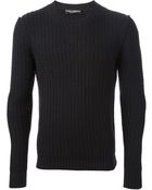 Dolce & Gabbana Cable Knit Sweater - Lyst