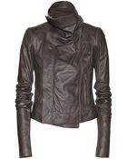 Rick Owens Leather Jacket - Lyst