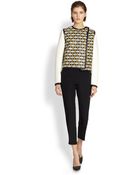Fendi Interccio Pattern Leather Jacket - Lyst