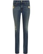 Rag & Bone Destroyed Skinny Jeans - Lyst
