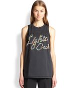 3.1 Phillip Lim Silk & Cotton Embellished Tank - Lyst