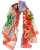 Jonathan Saunders Printed Silk-Chiffon Scarf - Lyst