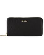 DKNY Tribeca Tumbled Zip Around Wallet - Lyst