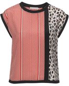 Stefanel Printed Silk Top - Lyst