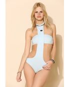 Tavik Tavik Highneck Cutout Onepiece Swimsuit - Lyst