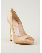 Casadei Peep Toe Pumps - Lyst