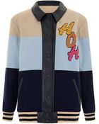 House Of Holland Blue Varsity Jacket - Lyst