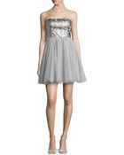 Aidan Mattox Beaded Bodice Party Dress - Lyst