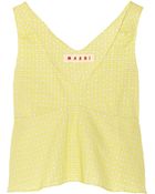 Marni Embroidered Cotton Top - Lyst