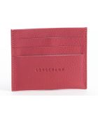 Longchamp Pink Leather Card Holder - Lyst