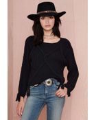 Nasty Gal Get Braided Cable Knit Sweater - Lyst