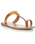 Ancient Greek Sandals Braid Detail Toe Loop Sandal - Lyst